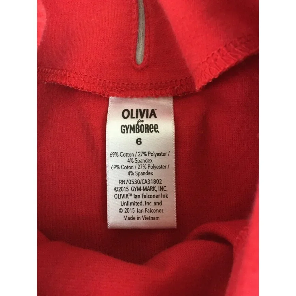 Gymboree Olivia Pig Red Dress Black Bow Short Sleeve Halloween Costume Girls 6